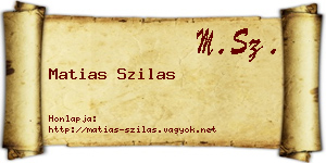 Matias Szilas névjegykártya